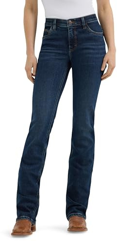Wrangler Damen Jeans Willow Mid Rise Performance Waist Boot Cut Ultimate Riding Jeans