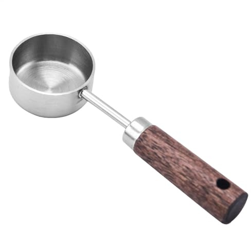 15ml Vintage Coffee Spoon | Tablespoon Measuring Spoon with Wooden Handle | Measuring Spoon - Vintage Tablespoon | Measuring Scoop | Multifunctional Measuring Spoon for Coffee, Milk, Fruit Powder