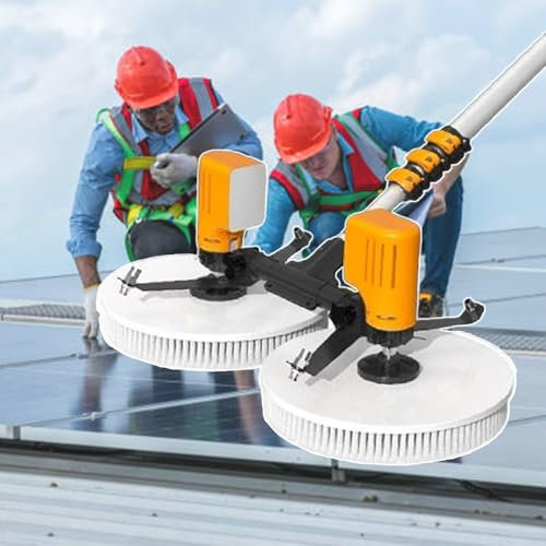 1,58–7,5 M Reinigungswerkzeug FüR Solarmodule, Reinigungswerkzeug FüR Photovoltaikmodule, Automatisches Doppelkopf-Solarmodul, DachwasserbüRste,Dual