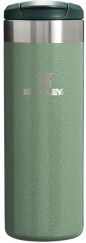 STANLEY Aerolight Transit Travel Mug 0.47L - Keeps 6 Hours Hot - 8 Hours Cold - Dishwasher Safe - Leakproof - Car Cup Holder Compatible - Insulated Coffee Cup - Hammertone Green