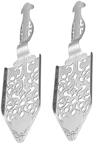 ELAYARD 2piezas Cuchara De Inoxidable Vintage Para Preparar Cócteles Casa y Reuniones Diseño Elegante Ranuras Para