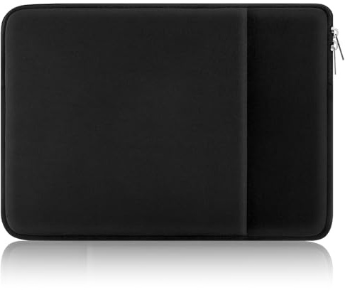 Funda Protectora para Portátil de 15,6 Pulgadas Compatible con MacBook Air/Pro, Chromebook y Otros portátiles con Bolsillo para Accesorios con Cremallera para Portátil de 15,6