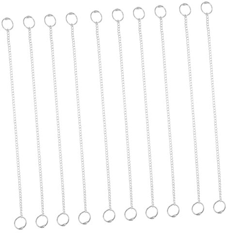 Cabilock 20piezas Cadena De Etiquetas Colgante Para Plantas Gancho Metálico Resistente Para Comedero De Pájaros Cadena Colgante Con Ganchos Para Jardín o Interior Unidades