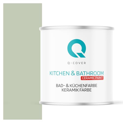 Q-COVER BAD-& KÜCHENFARBE | Hellgrün | 2 L | für Wände – robust, schmutzabweisend, tiefmatt