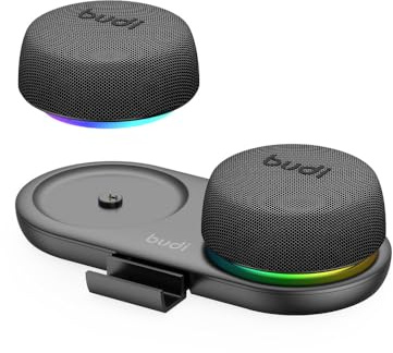 fonefunshop Budi Wireless Magnetic Stereo Speaker LED 8w 600mAH