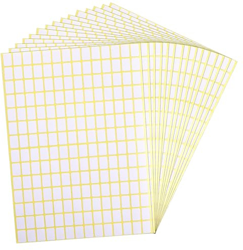 2940 Stück Aufkleber zum Beschriften, mattweiße Klebeetiketten Etiketten Selbstklebend kleine leere abnehmbare klebrige Preisschilder für Gläser, Boxen, Aktenordner, Umschläge, Schule, Büro, 13 x 9 mm