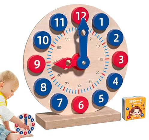 Generisch Lernressourcen-Timer – Lernuhr Für Kinder, Holz-Lehruhr, Übungsuhren, Zeitaktivitätsset, Lautloses Erzählen Der Zeiten, Lehruhren Für Das Unterrichten Von Zeit Für Kinder