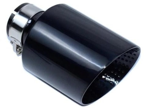 Auspuffspitze Universal-Auspuffrohr Aus Edelstahl Für VW Für GTI Für MK7 Für Golf 7 Inklusive Endrohr EndschalldäMpfer Endrohr(Schwarz,101mm)