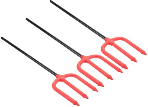 Totority 3 Pièces Fourche de Diable Noire Accessoire Cosplay Créatif et Garçon et Filles en PE Halloween Couleur Aléatoire Nuit de Fête Déguisements