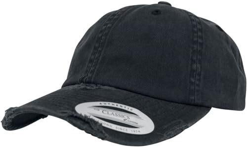 Flexfit Caps Low Profile Destroyed, Black, one Size, 6245DC