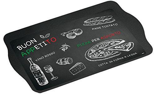 Kesper 77427 Tablett, Melamin, schwarz, 48 x 30 x 3.5 cm