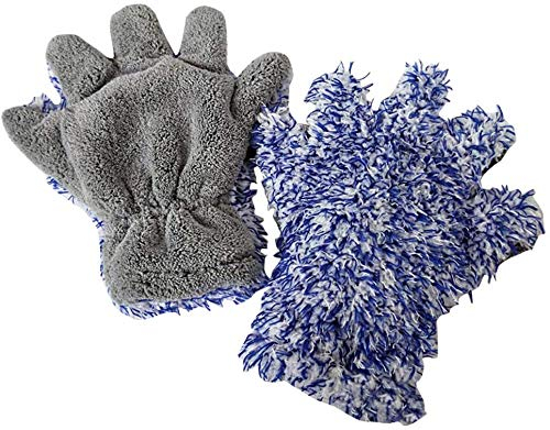 FRFJY Auto Fünf Finger Handschuhe Mikrofaser Waschhandschuh Super Saugfähig Wasch Schrubben Reinigung Körper Felge - 30 27.5cm