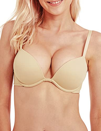 Wingslove Damen Push Up BH Deep V Plunge Bügel T-Shirt BH Multiway 2 Cups Up