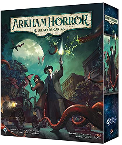 Fantasy Flight Games Arkham Horror: Das überarbeitete Kartenspiel, Forschungs- und Horror-Kooperatives Spiel, 1 bis 4 Spieler, 14+ Jahre, Spanische Sprache