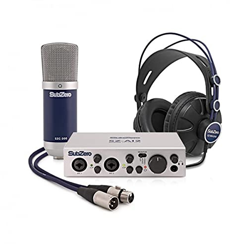 BASE-2 Recording-Bundle für Einsteiger mit Mikrofon, Audiointerface und DAW | All-in-One-Studiopaket für Anfänger, Plug-and-Play-Einrichtung, 2-Kanal-Interface mit Combi-Eingängen