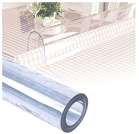AYLYHD Glasklar Folie Transparente Tischdecke Tischschutz 1.5/2/3mm dick Tischfolie PVC Folie Schutzfolie - Fettdicht Schutztischdecke Tischschutzfolie (Color : 3.0mm, Size : 50x80cm)