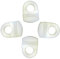 Ganci scorrevoli per tende, colore bianco, ganci scorrevoli per binari per tende, 10 mm x 6 mm, sottili, confezione da 40