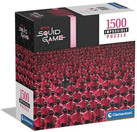 Clementoni 80504 Squid Game Impossible Game-1500 Teile-Erwachsenenpuzzle, Tv Serien, Netflix, Puzzle Schwer, Made In Italy Amazon Exclusive