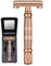 BAILI Butterfly Double Edge Safety Razor Rust-proof Reusable Manual Wet Shaving for Men Women with Mirrored Travel Case Rose Gold BD177C