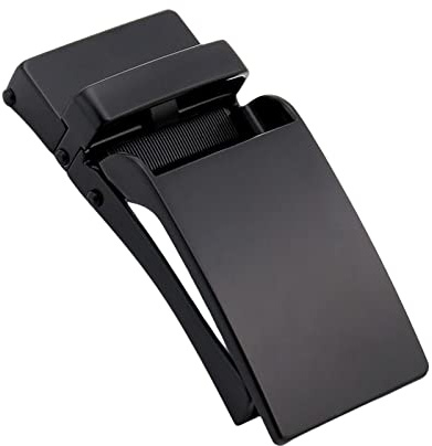 Hebilla de Trinquete Automática Rectangular para Correa de Cuero, Hebillas de Cinturón para Pantalones de Hombre, Accesorios de Ropa Informal de Negoc, Negro