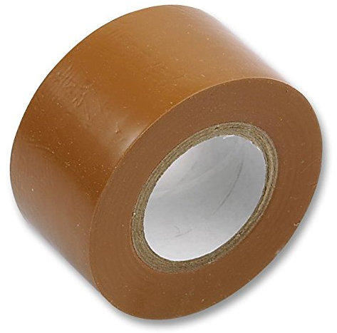 Isolierband, 19 mm x 20 m, Braun, elektrisches Isolierband, 1 Stück | PVC-Klebeband 1920BR