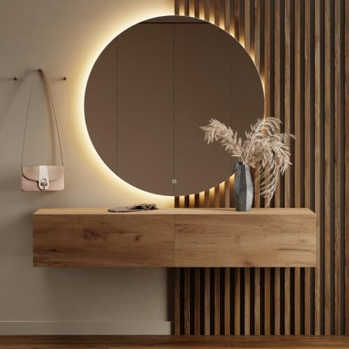 Planetmöbel Flur Möbel Garderobe 160 cm Hängeschrank | Kompaktgarderobe, Garderobenschrank schmal mit Klappe, Dielenschrank mit Stauraum, Wandgarderobe hängend / stehend