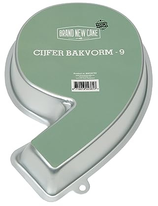 BrandNewCake® Moule à Gâteau Chiffre 9 - Moule en Aluminium Réutilisable - Parfait pour Anniversaires et Événements