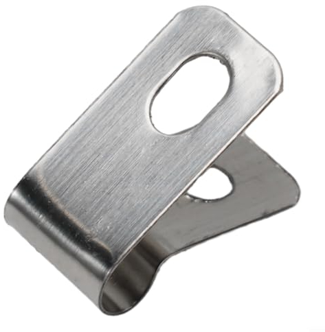 100 Stück Zaun-Drahtklemmen, 304 Edelstahl-Kabelhalterklemmen mit Schrauben, Drahtseilklemmen für geschweißten Draht, Metall-Holz-Vinyl-Zaun (304 Material: 100 Clips + 100 Schrauben)