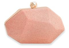 CORIOS Damen Abendtasche Glitzer Pailletten Clutch Tasche Hochzeit Brautbörse Handtasche Elegante Klein Tasche Funkelnd Schultertasche Glänzend Umhängetasche Orange