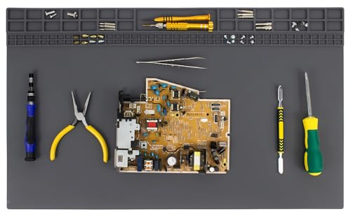 Alfombrilla de soldadura extra grande de silicona de alta calidad, 60 cm x 35 cm, resistente al calor, alfombrilla de trabajo grande para soldadura BGA y pistola, reparación electrónica, teléfono,