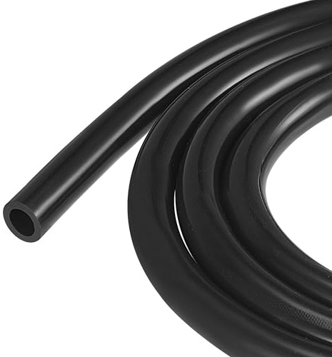 TOP-VIGOR Silicone Tube 12mm ID x 18mm OD 2m / 6.56ft Length, Flexible Silicone Rubber Tubing Water Air Hose Pipe for Pump Transfer Black