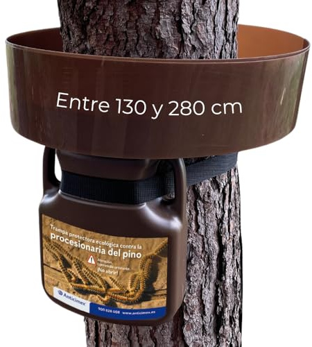 ANTICIMEX Trampa Oruga Procesionaria Pino | Facil Instalación | Kit Completo | Eficacia Sin Químicos | Material UV Resistente | Ecológica y Reutilizable (Perímetro Entre 130 y 280 cm)