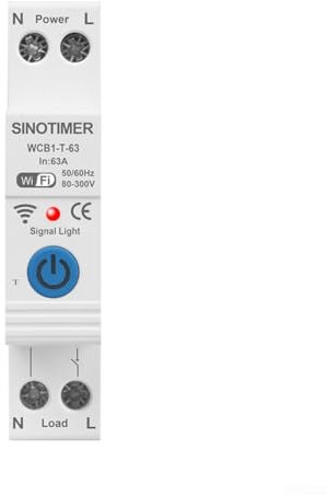 Interruptor temporizador interruptor para casa inteligente con conectividad WiFi Tuya 60300V (WCB1-J-63)