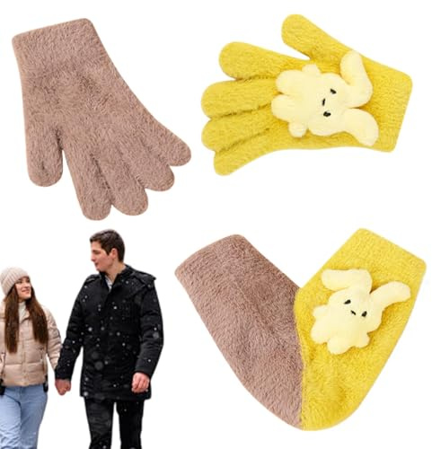 Generisch Warme Winterhandschuhe, Paar warme Handschuhe | Handschuhe für Verliebte - Weihnachts-Pärchen-Fäustlinge, Love Holding Hands-Handschuhe, Pärchen-Handschuhe für Freund und Freundin