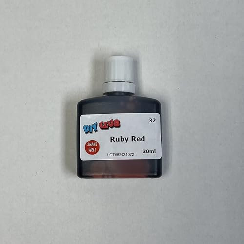 Water-Based Wood Dye, Wood Stain 500ml, 1000ml. Eco-Friendly, Non-Toxic, DIY Interior Projects, Quick Dry, Furniture.Black, Red, Green, Blue, Pine, Oak, Brown, Mahogan, (Ruby RED, 30ml Tester)