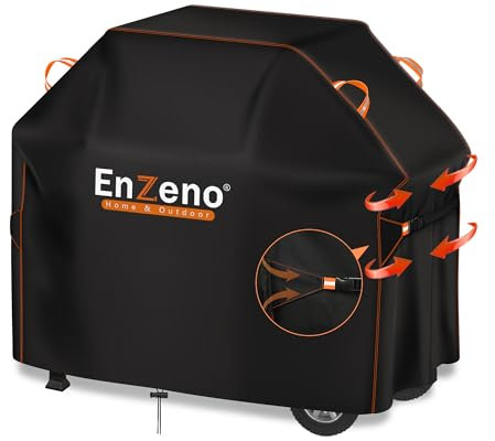 Enzeno Grill Cover for Outdoor Grill Waterproof, BBQ Gas Cover Heavy Duty, Anti-UV Fade Resistant Material, Tear Resistant Barbecue 52L x 26D x 43H inch