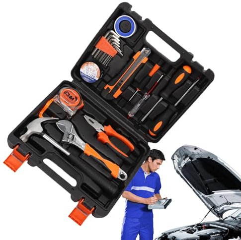 Kit de herramientas para el hogar Kit de herramientas para el hogar, kit de herramientas para el hogar con el caso | 20x Kit de herramientas manuales básicas,Con caja de almacenamiento gadgets de mano