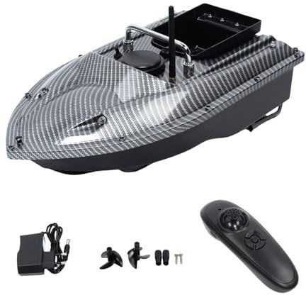 ACROSSPART 500M Futterboot, Köderboot mit Fernsteuerung, Tragbar RC Futterboote, Nachtangeln Fischköder mit LED-Licht, Futterboot Angeln für FlüSsen, Seen Oder Seichtem Wasser