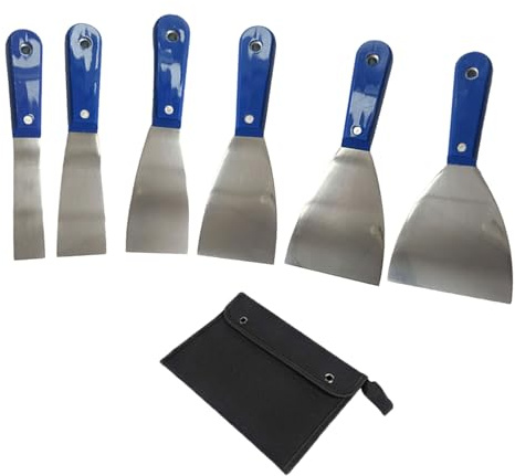 4/7 Stück Spachtelschneider, Farbschaber, Edelstahl, Wandfarbe, Gipsschaufel, Spachtelschneider, Schaber, Spachtelschneider, Werkzeug