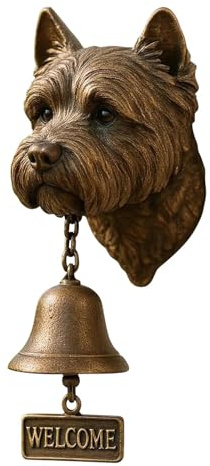Willkommensglocke für Deutschen Schäferhund, Türklingel für West Highland White Terrier, Retro Metall Außen Bauernhaus Vintage Türglocke für Haustür, Einweihungsfeiern, Urlaub (#H)