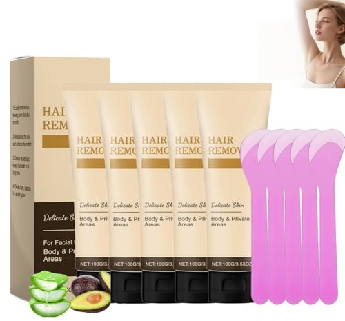 Haarentfernungscreme Für Body Gesicht Intim,Gesichtshaarentferner,Enthaarungscreme Intimbereich Für Männer Und Frauen,Haarentfernung Creme,Hair Removal Cream Set