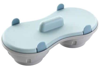 GRIRIW Molde para Huevos al Vapor Microondas Cocedor Portátil de Resistente y Antiadherente Taza Doble para Huevos Escalfados Rápido Color Azul Apto para Cocina Doméstica