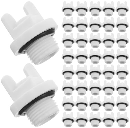 DECHOUS 100 Tappi per Tubo Flessibile da 1/2 Pollice in Plastica Bianca Raccordi Idraulici per Tubi dell’Acqua Tappi Terminali Rotondi per Giardino e Impianti Domestici Montaggio