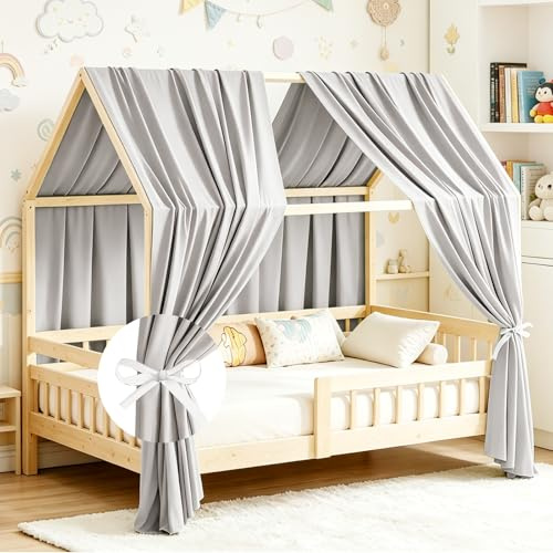 Bocguy Juego de 2 Dosel para Cama de Muselina, para niñas, niños, Dosel, Cama Infantil, decoración de habitación infantil-350X135CM
