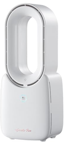 Watreketal Ventilateur de bureau, 30 cm, sans pales - Portable et rechargeable - Silencieux avec Touch Cont - Petit ventilateur de table pour chambre à coucher