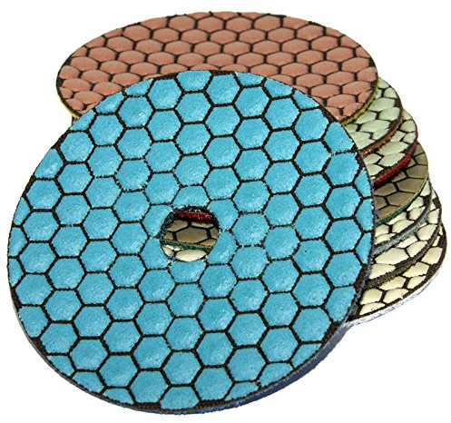 Ø100mm | Diamantschleifpads, Polierscheiben Trocken Anwendung PREMIUM - QUALITÄT (Körnung 1500)