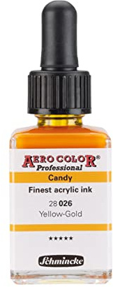 Schmincke – AERO COLOR® Professional - feinste Airbrushfarben, Yellow-Gold - 28 ml