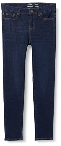 Amazon Essentials Jean Extensible à Coupe étroite Skinny Fille, Délavé Foncé, 6 Ans