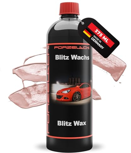 PORZELACK® Premium Autowachs, Blitz Wachs aus Carnaubawachs 375ml - Sorgt für extra Glanz, Lackversiegelung & Lackpflege - Auto Wax auch für Profis & KfZ Werkstatt