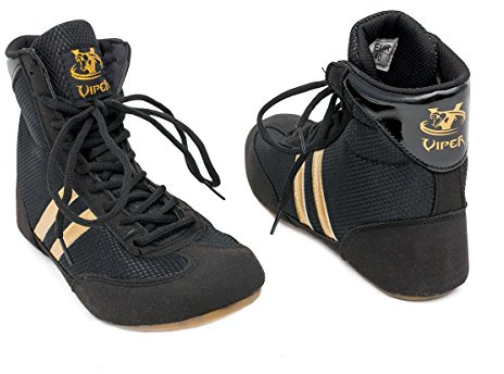 Boxing Boots Mens Boys Boxing Footwear Boxing Shoes (3 UK) Black